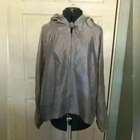 CHAMPION gray windbreaker hoodie Mens XL - Picture 2 of 7